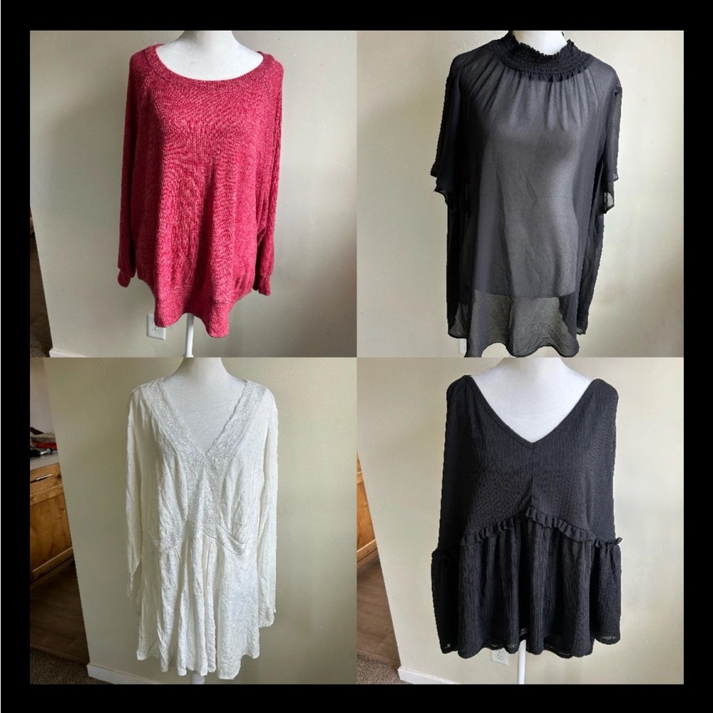 Torrid Women’s 3X Tank Top Tunic BUNDLE of 4 sheer city career NWT NEW